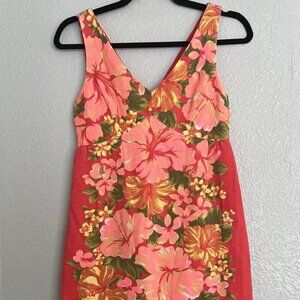 Tracy‎ Feith For Target Orange & Pink Floral Sleeveless Dress Size 3 S/M (READ)